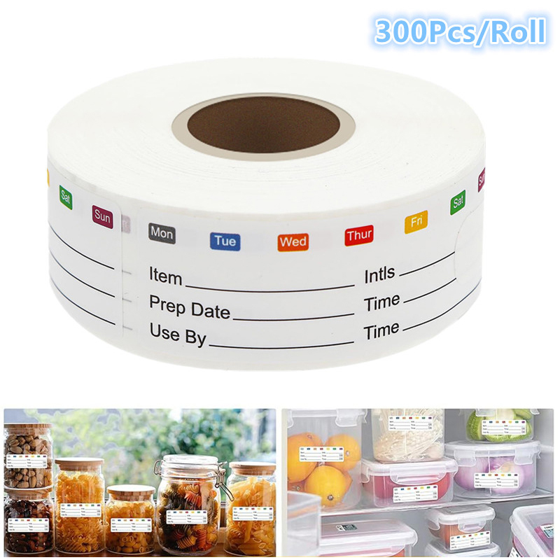 Food Snacks Label - 300 Stuks/Roll Keuken Datum Voedsel Sticker
