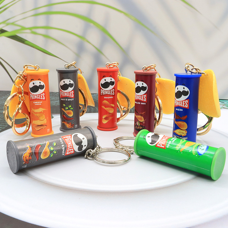 Food Zinc - Creatieve Aardappelchip Sleutelhanger - Realistische Hars