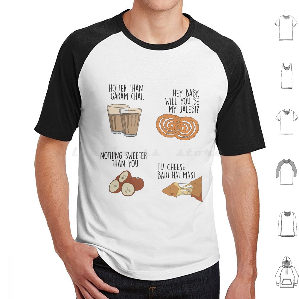 Food Snacks In India - Indiase partij. Snack Lines T-shirt 6xl