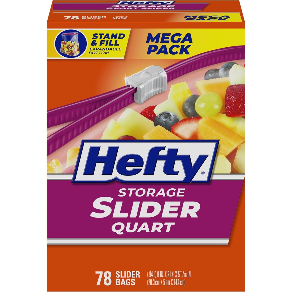 Food Snacks Label - 78 stuks Quart Slider opbergzakjes in