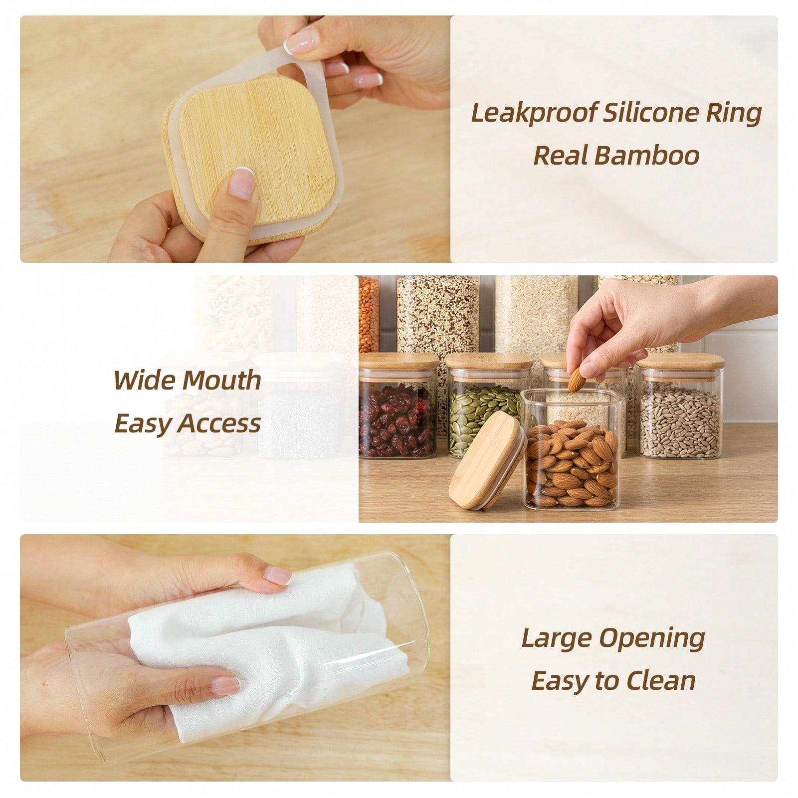 Glazen voedselbewaarcontainers - Food Snacks Label recensie en prijs