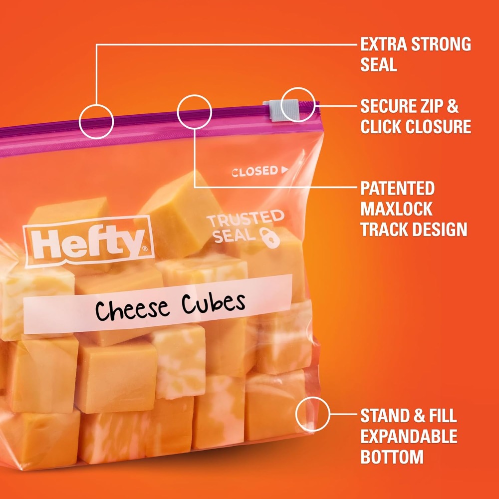 78 stuks Quart Slider opbergza - Food Snacks Label recensie en prijs